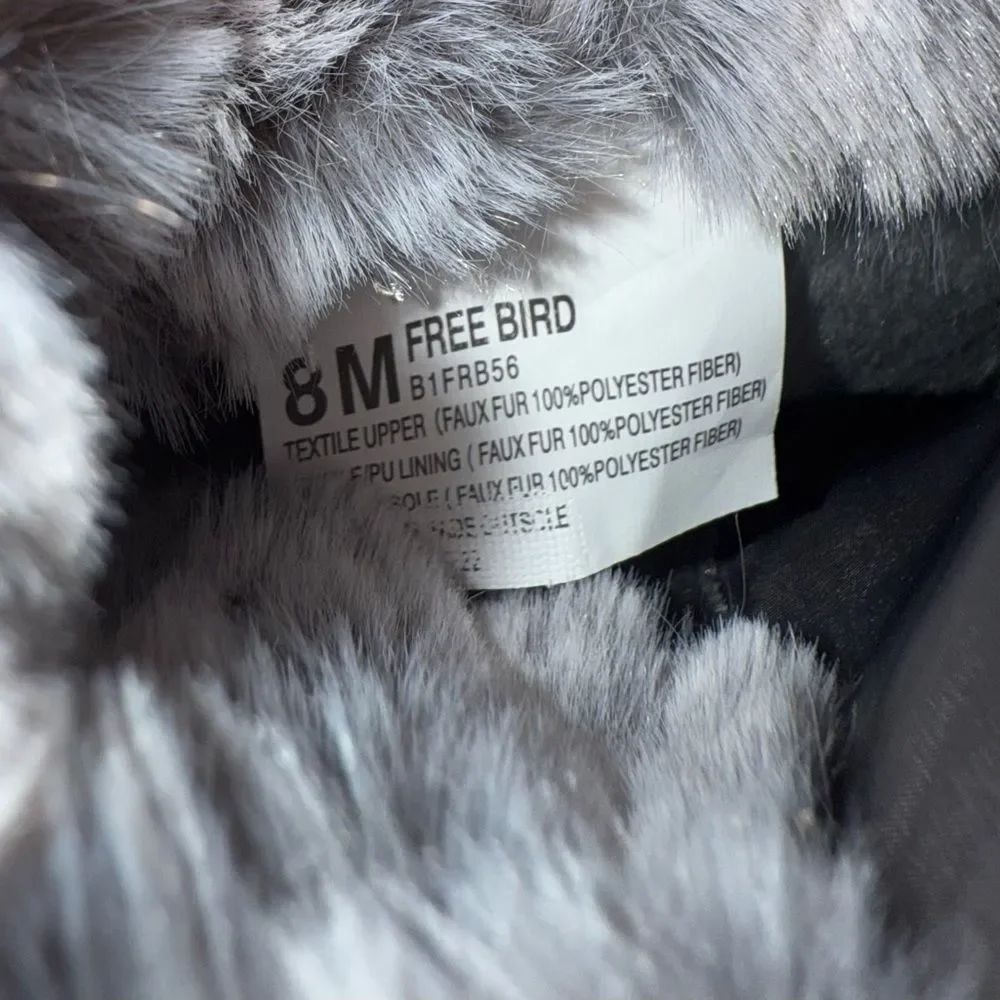 New in Box JBU by Jambu Free Bird Mid Calf Winter Gray with Faux Fur Boot, 8M